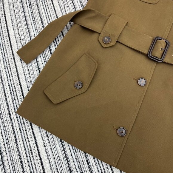 MIU MIU A short, sleeveless, brown gabardine dress - Picture 5 of 10